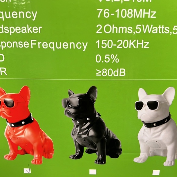 Dog Portable Wireless Speaker in White - Picture 7 of 11